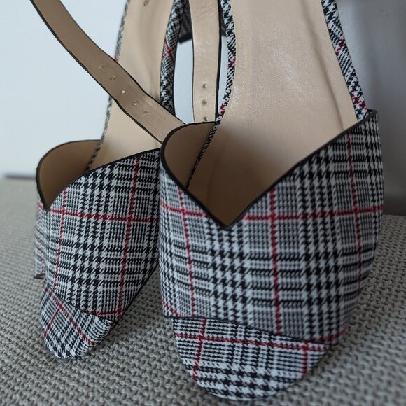 Qupid Heeled black and white Sandal, Size 8 - Picture 4 of 6